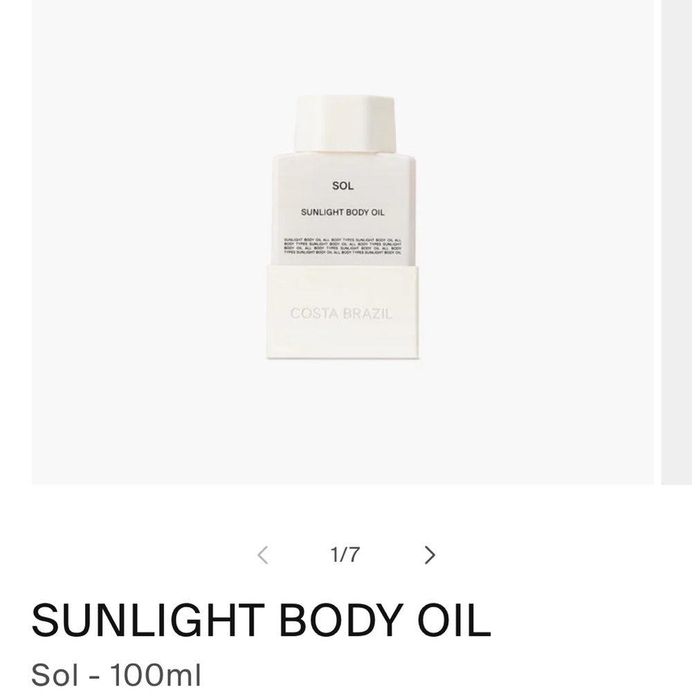 Costa Brazil Sunlight Body Oil
